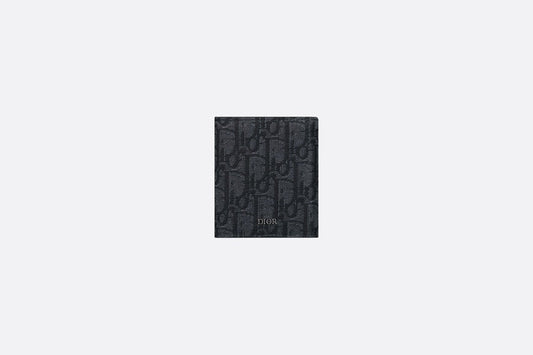 Trifold Wallet • Black Dior Oblique Jacquard