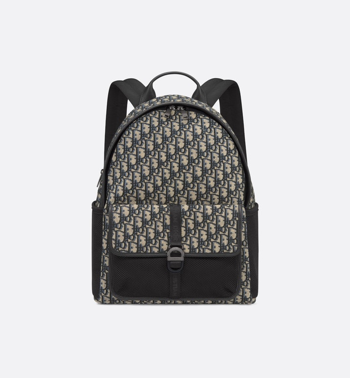 Dior 8 Backpack • Beige and Black Dior Oblique Jacquard