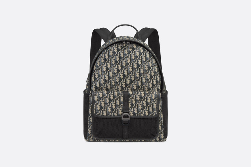 Dior 8 Backpack • Beige and Black Dior Oblique Jacquard