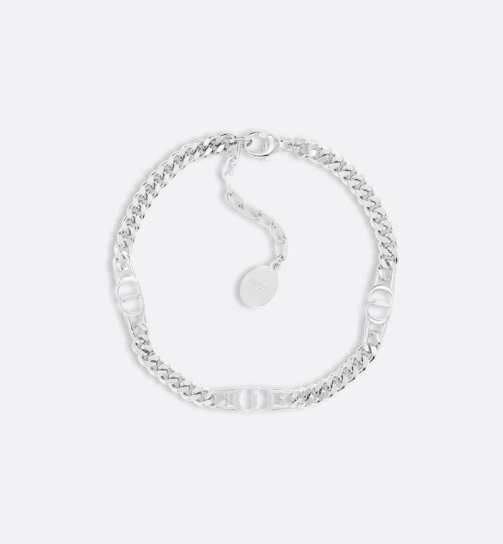 CD Icon Thin Chain Link Bracelet • Silver