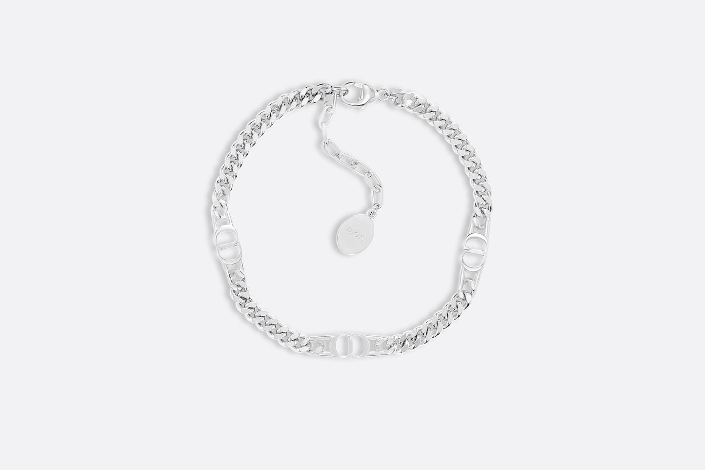 CD Icon Thin Chain Link Bracelet • Silver
