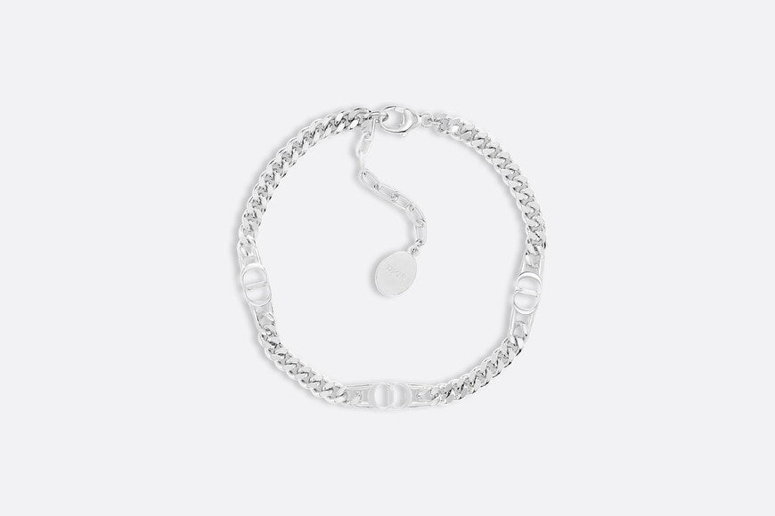 CD Icon Thin Chain Link Bracelet • Silver