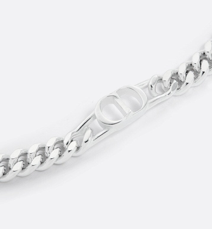 CD Icon Thin Chain Link Bracelet • Silver