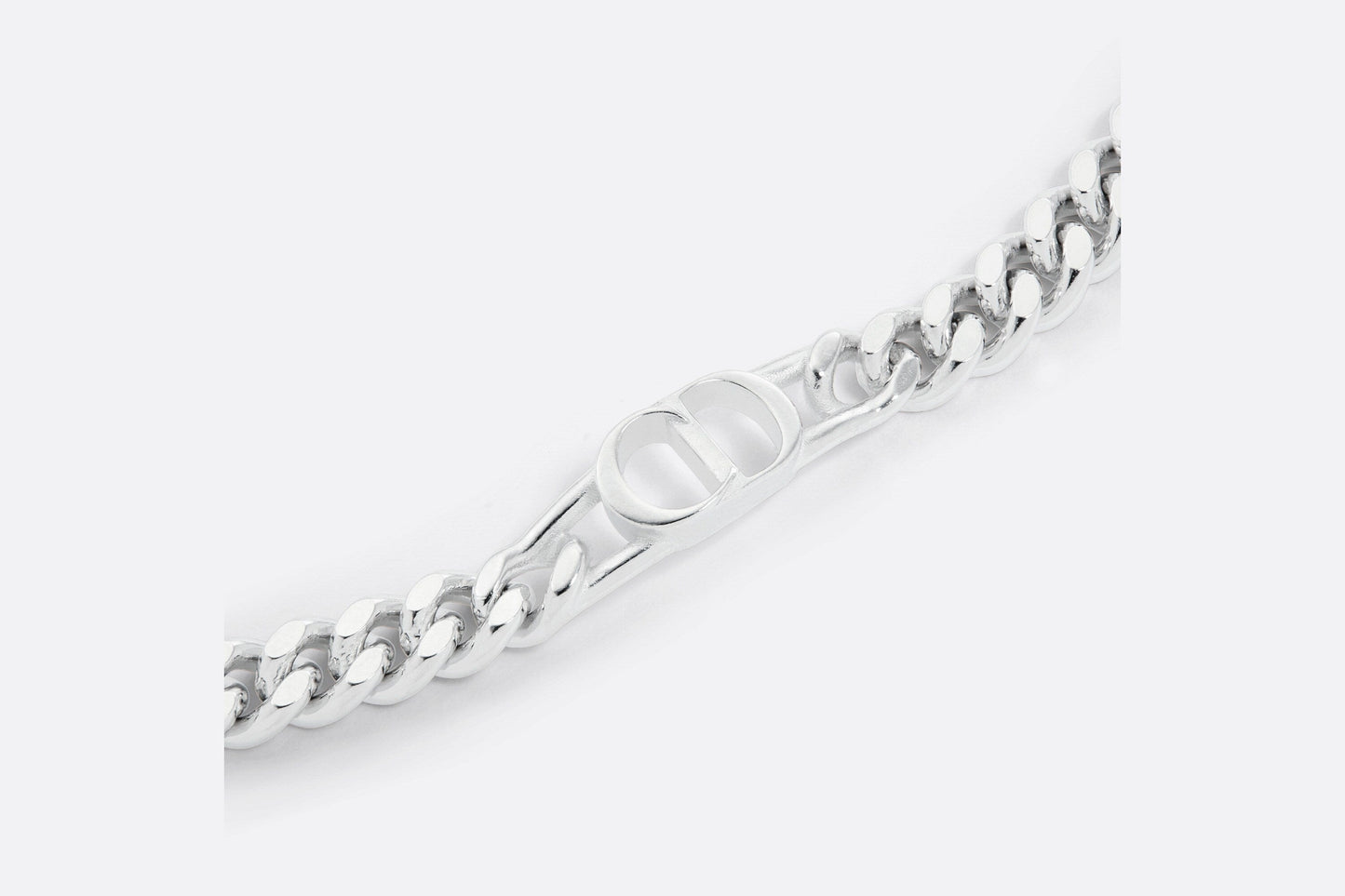 CD Icon Thin Chain Link Bracelet • Silver