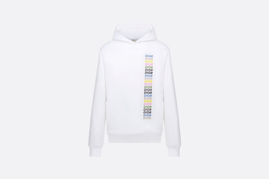 Relaxed-Fit Hooded Sweatshirt • White Cotton Fleece