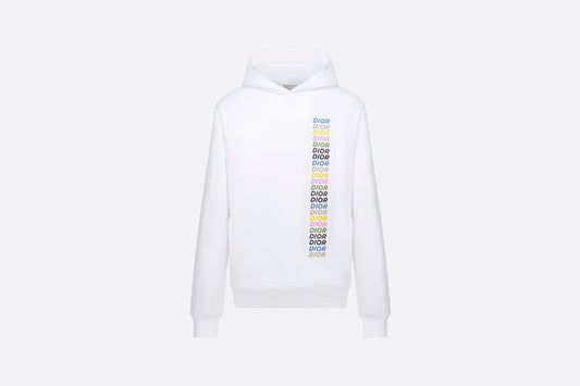 Relaxed-Fit Hooded Sweatshirt • White Cotton Fleece