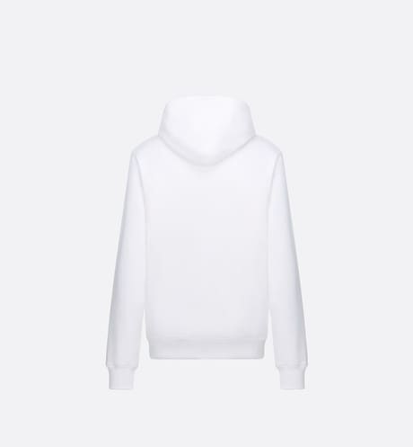 Relaxed-Fit Hooded Sweatshirt • White Cotton Fleece