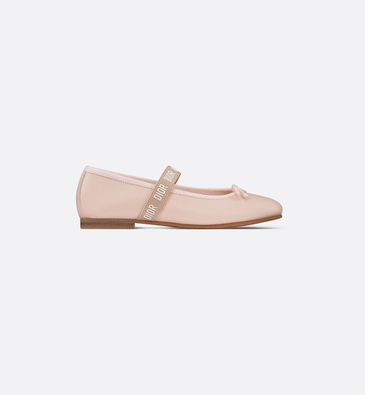 Kid's Ballet Flat • Pale Pink Calfskin