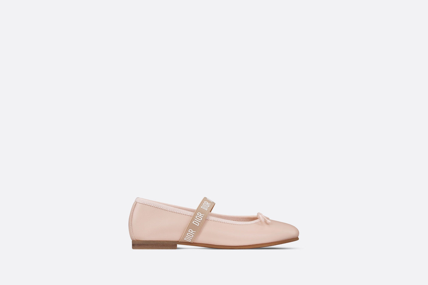 Kid's Ballet Flat • Pale Pink Calfskin