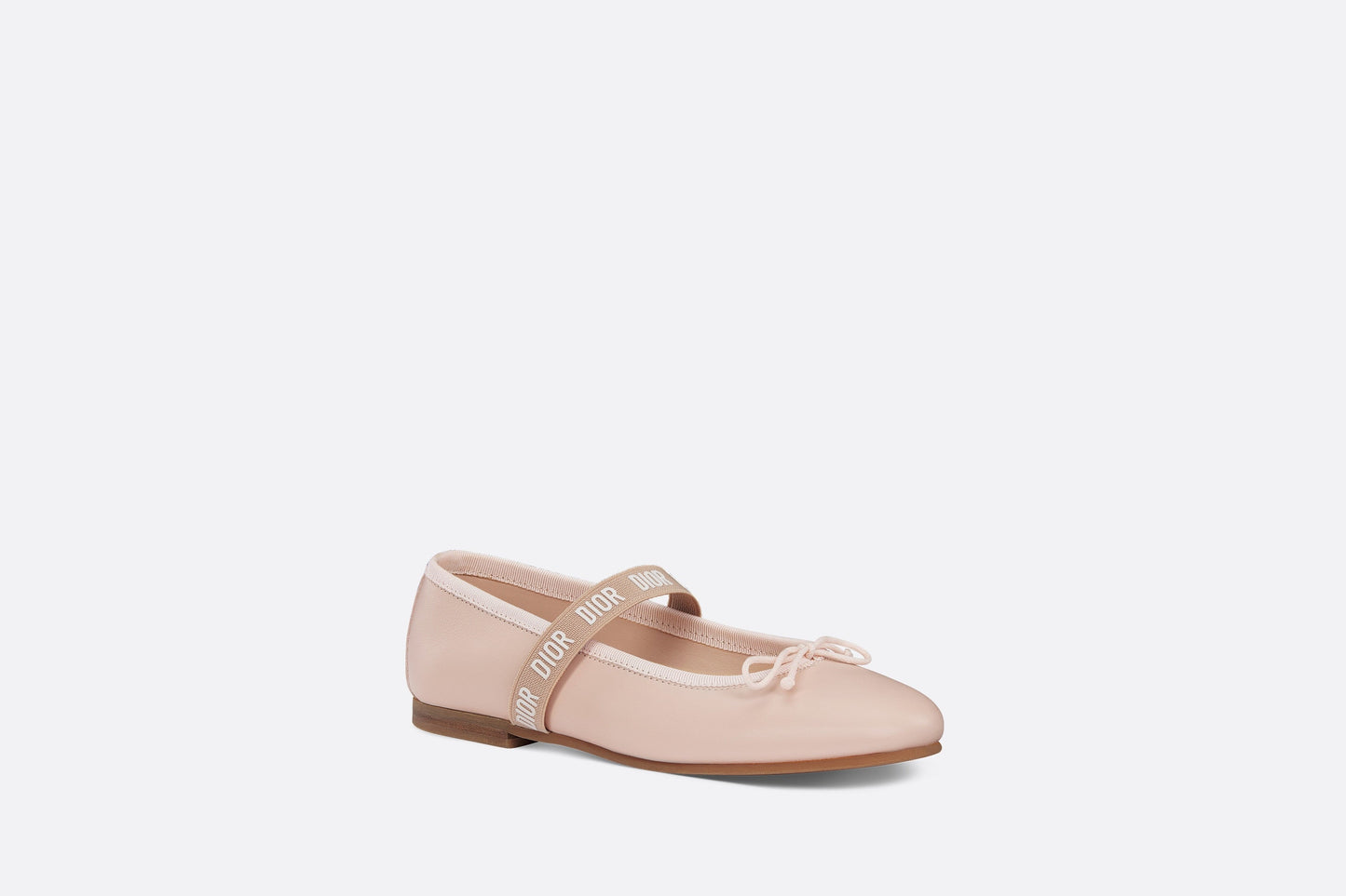 Kid's Ballet Flat • Pale Pink Calfskin