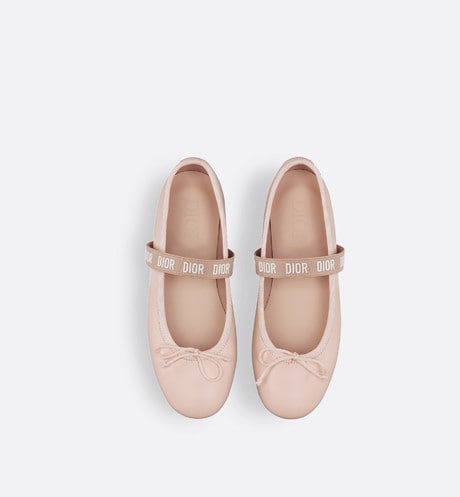 Kid's Ballet Flat • Pale Pink Calfskin