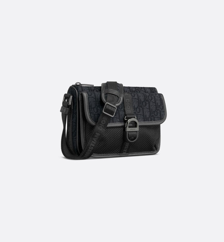 Dior 8 Mini Bag With Strap • Black Dior Oblique Jacquard