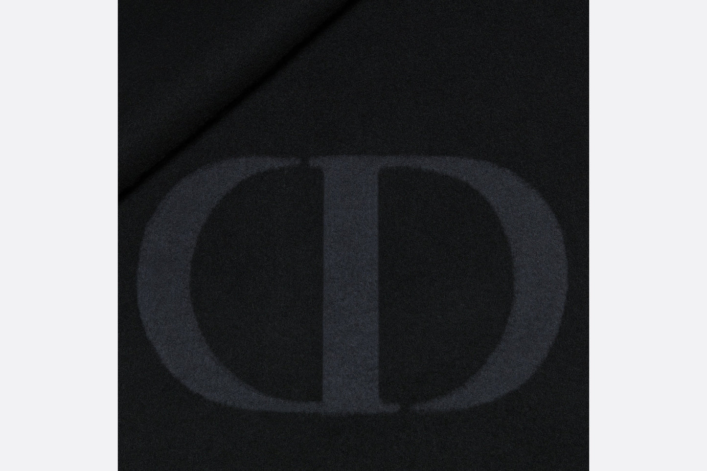 CD Signature Scarf • Black Cashmere and Wool