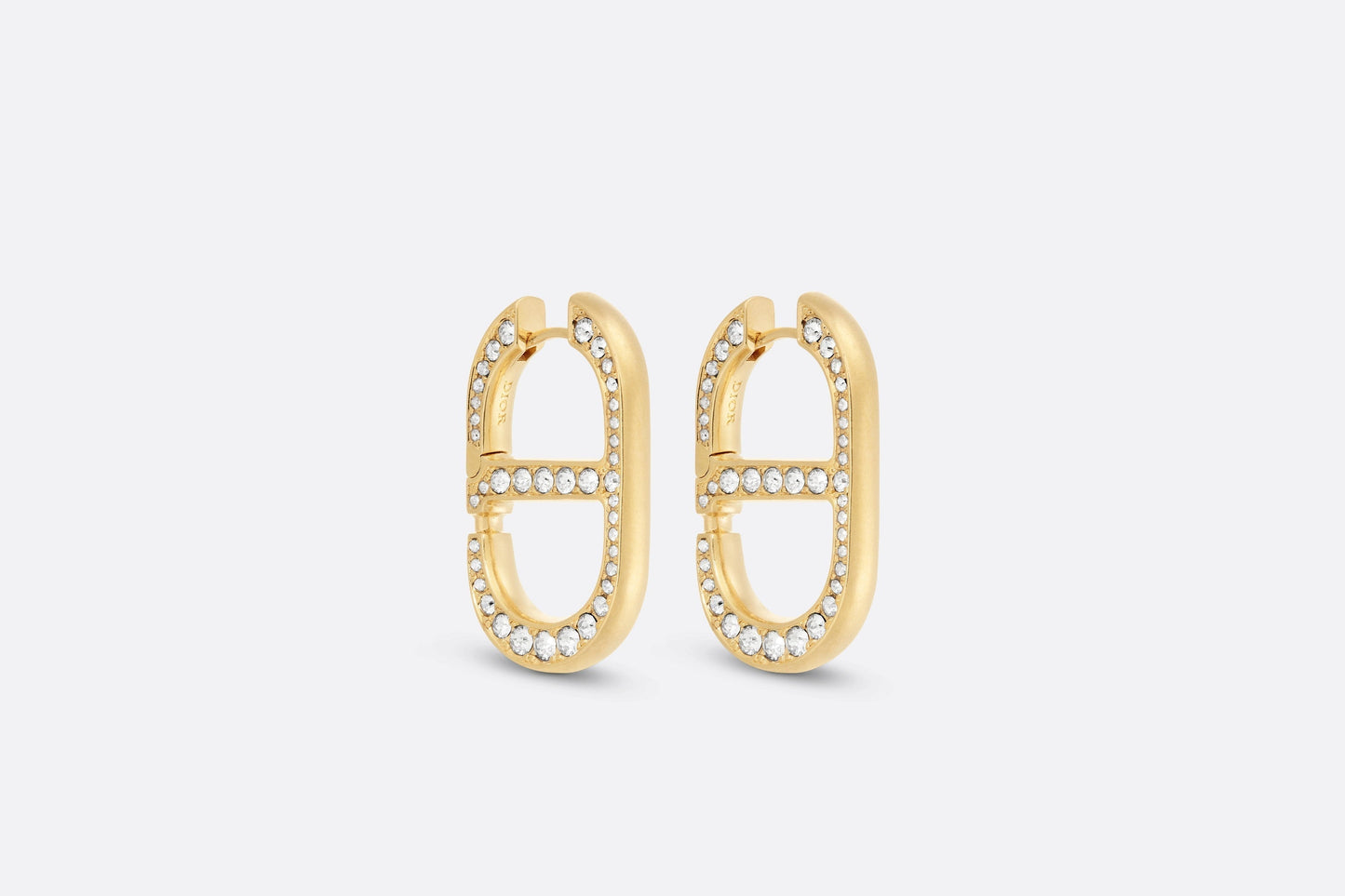 30 Montaigne Earrings • Gold-Finish Metal and Silver-Tone Crystals