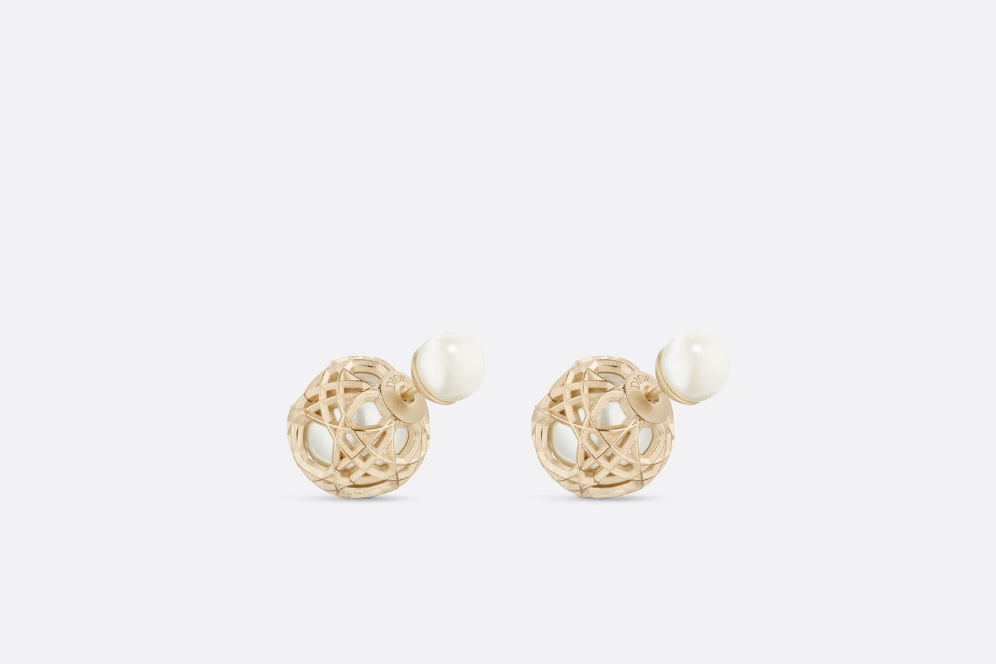 Dior Tribales Earrings • Gold-Finish Metal and White Resin Pearls