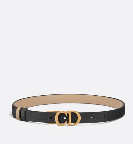 Reversible Saddle Belt • Black and Powder Beige Smooth Calfskin, 20 MM