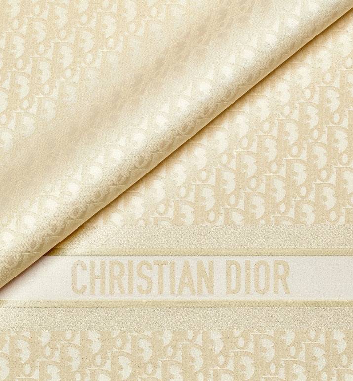 Dior Oblique Stole • Gold-Tone Silk and Metallic Thread
