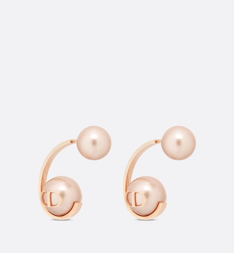 Dior Tribales Earrings • Pink-Finish Metal and Pink Resin Pearls