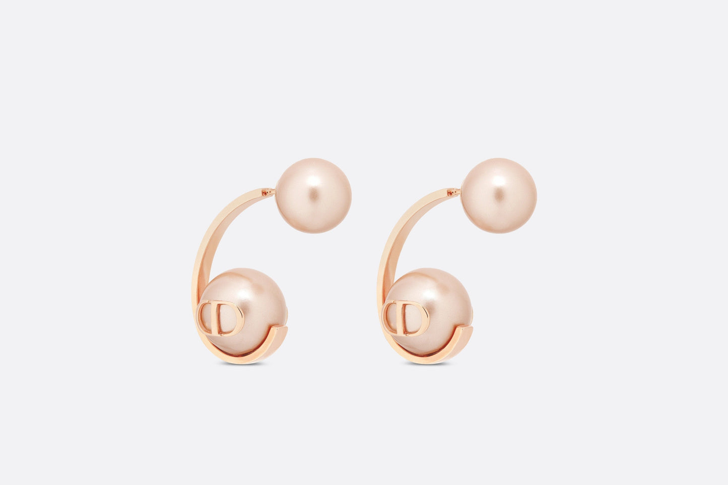 Dior Tribales Earrings • Pink-Finish Metal and Pink Resin Pearls
