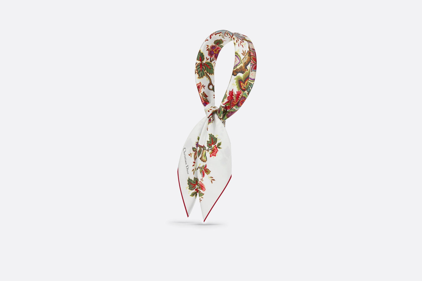 Albero della Vita 90 Square Scarf • Off-White Multicolor Silk Twill