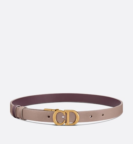 Reversible Saddle Belt • Warm Taupe and Brown Smooth Calfskin, 20 MM