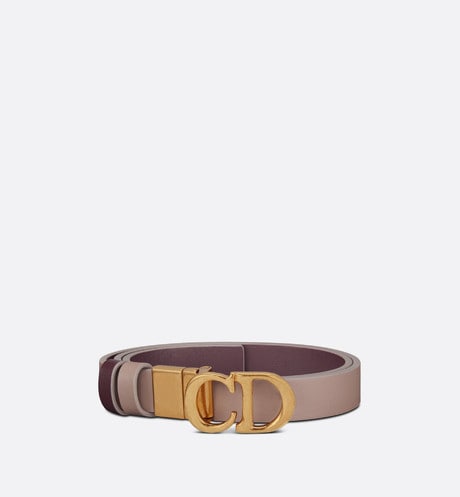 Reversible Saddle Belt • Warm Taupe and Brown Smooth Calfskin, 20 MM