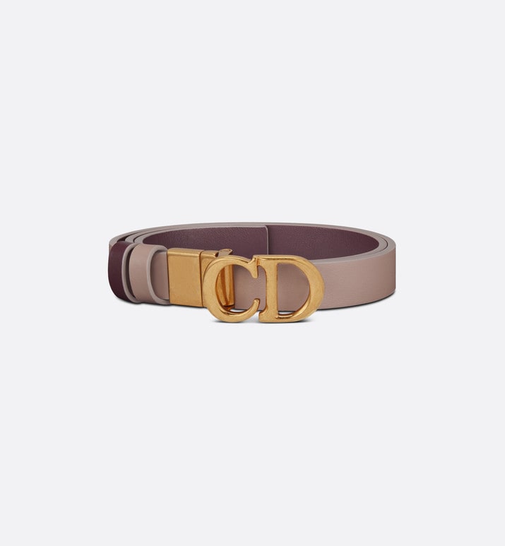 Reversible Saddle Belt • Warm Taupe and Brown Smooth Calfskin, 20 MM
