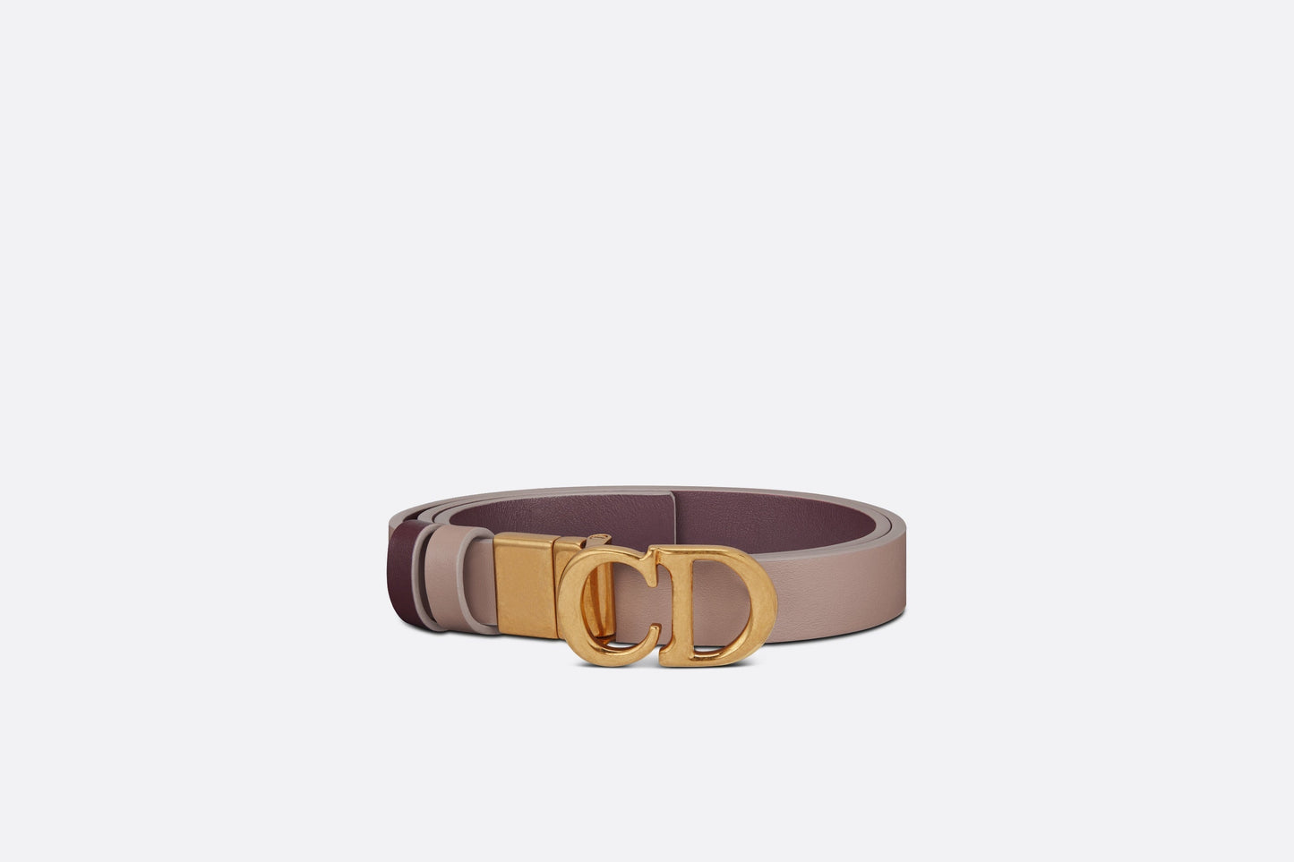 Reversible Saddle Belt • Warm Taupe and Brown Smooth Calfskin, 20 MM