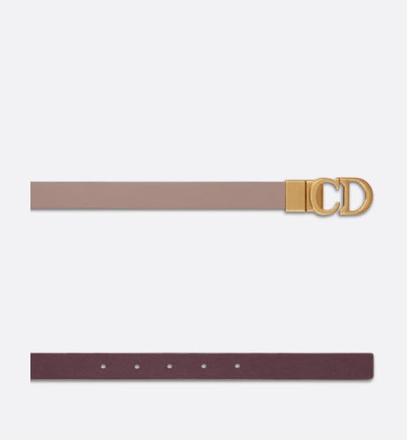 Reversible Saddle Belt • Warm Taupe and Brown Smooth Calfskin, 20 MM