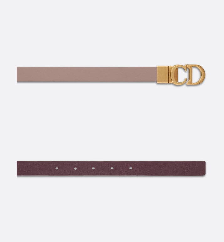 Reversible Saddle Belt • Warm Taupe and Brown Smooth Calfskin, 20 MM