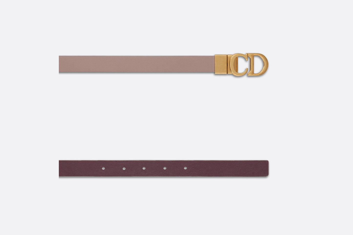 Reversible Saddle Belt • Warm Taupe and Brown Smooth Calfskin, 20 MM