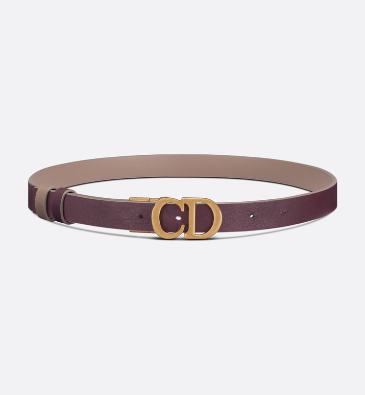 Reversible Saddle Belt • Warm Taupe and Brown Smooth Calfskin, 20 MM