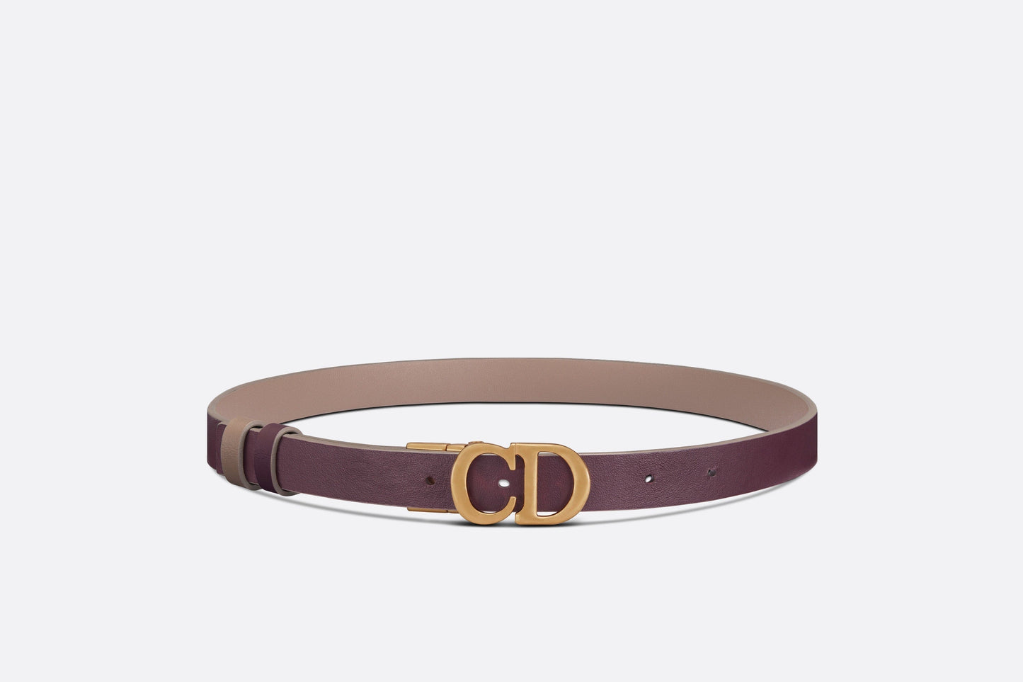 Reversible Saddle Belt • Warm Taupe and Brown Smooth Calfskin, 20 MM