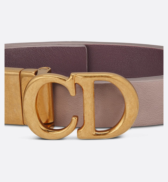 Reversible Saddle Belt • Warm Taupe and Brown Smooth Calfskin, 20 MM