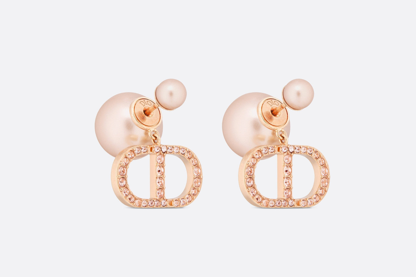 Dior Tribales Earrings • Pink-Finish Metal with Pink Resin Pearls and Crystals