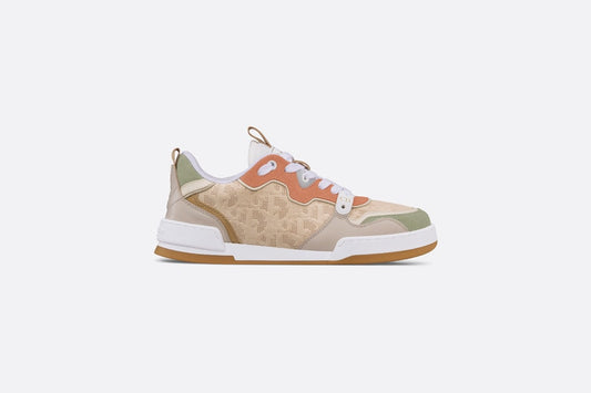 Dior One Sneaker • Beige Multicolor Calfskin and Suede Calfskin with Dior Oblique Motif