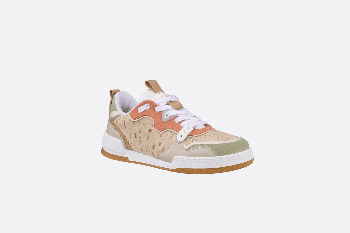 Dior One Sneaker • Beige Multicolor Calfskin and Suede Calfskin with Dior Oblique Motif