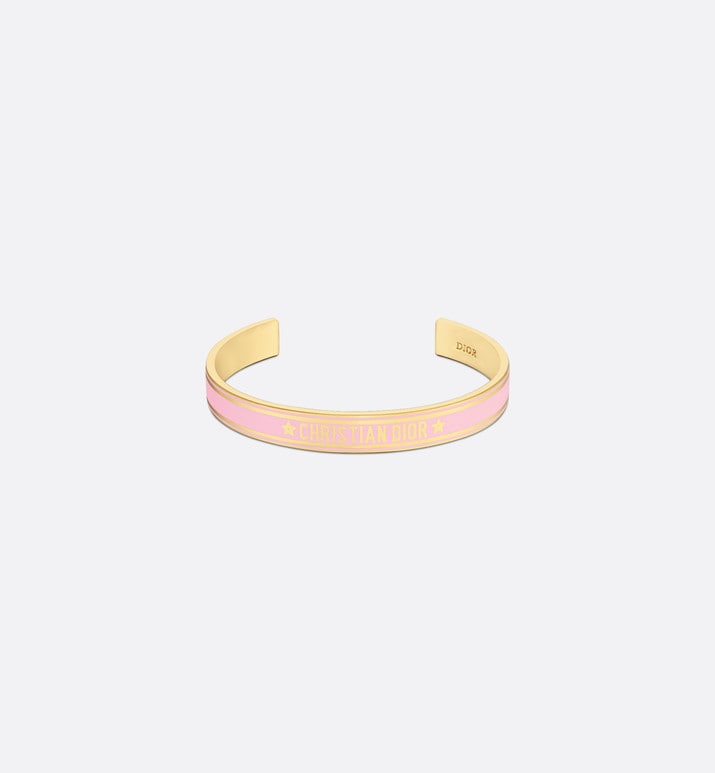 Dior Code Bangle • Gold-Finish Metal and Melocoton Pink Lacquer