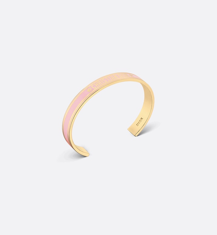 Dior Code Bangle • Gold-Finish Metal and Melocoton Pink Lacquer