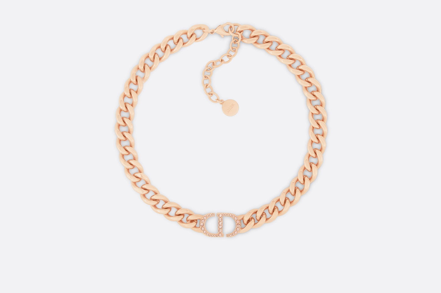 30 Montaigne Necklace • Pink-Finish Metal and Pink Crystals