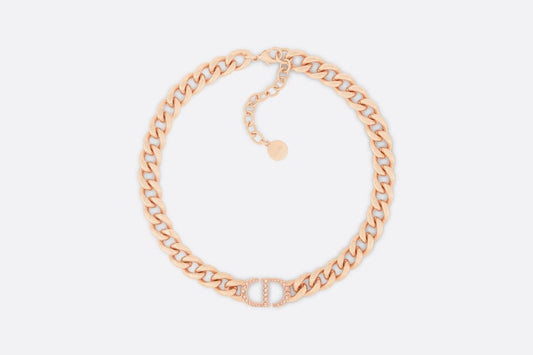 30 Montaigne Necklace • Pink-Finish Metal and Pink Crystals