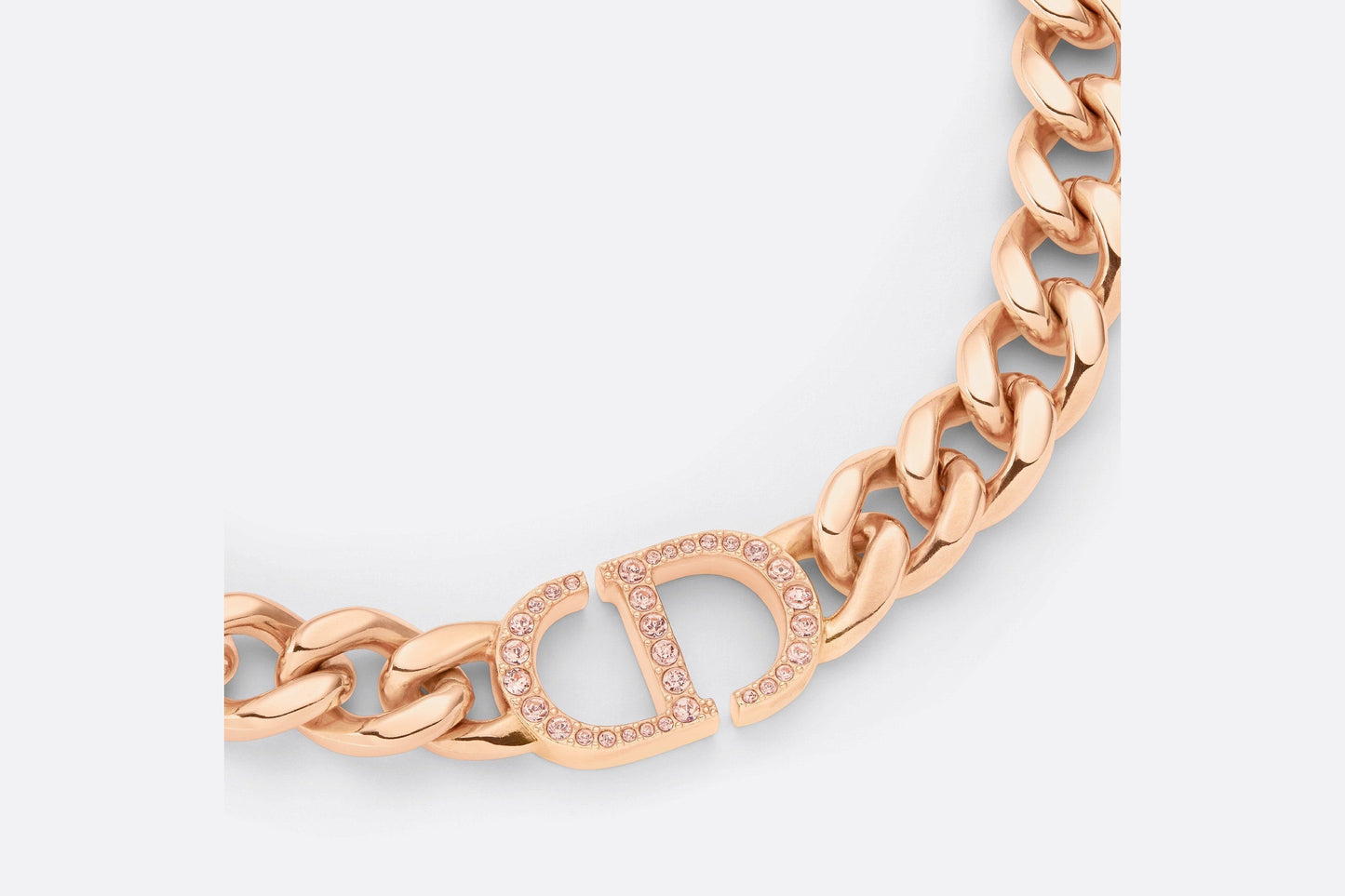 30 Montaigne Necklace • Pink-Finish Metal and Pink Crystals