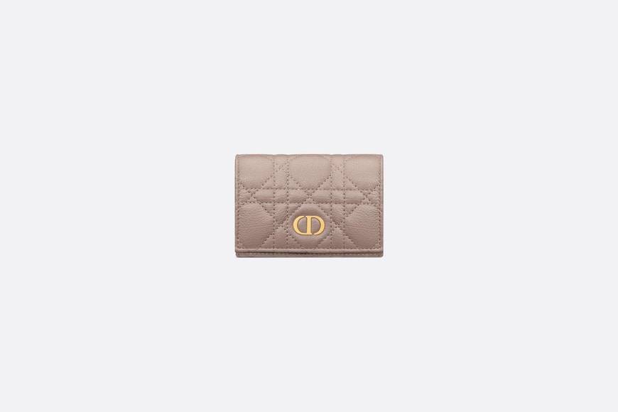 Dior Caro XS Wallet • Warm Taupe Supple Cannage Calfskin