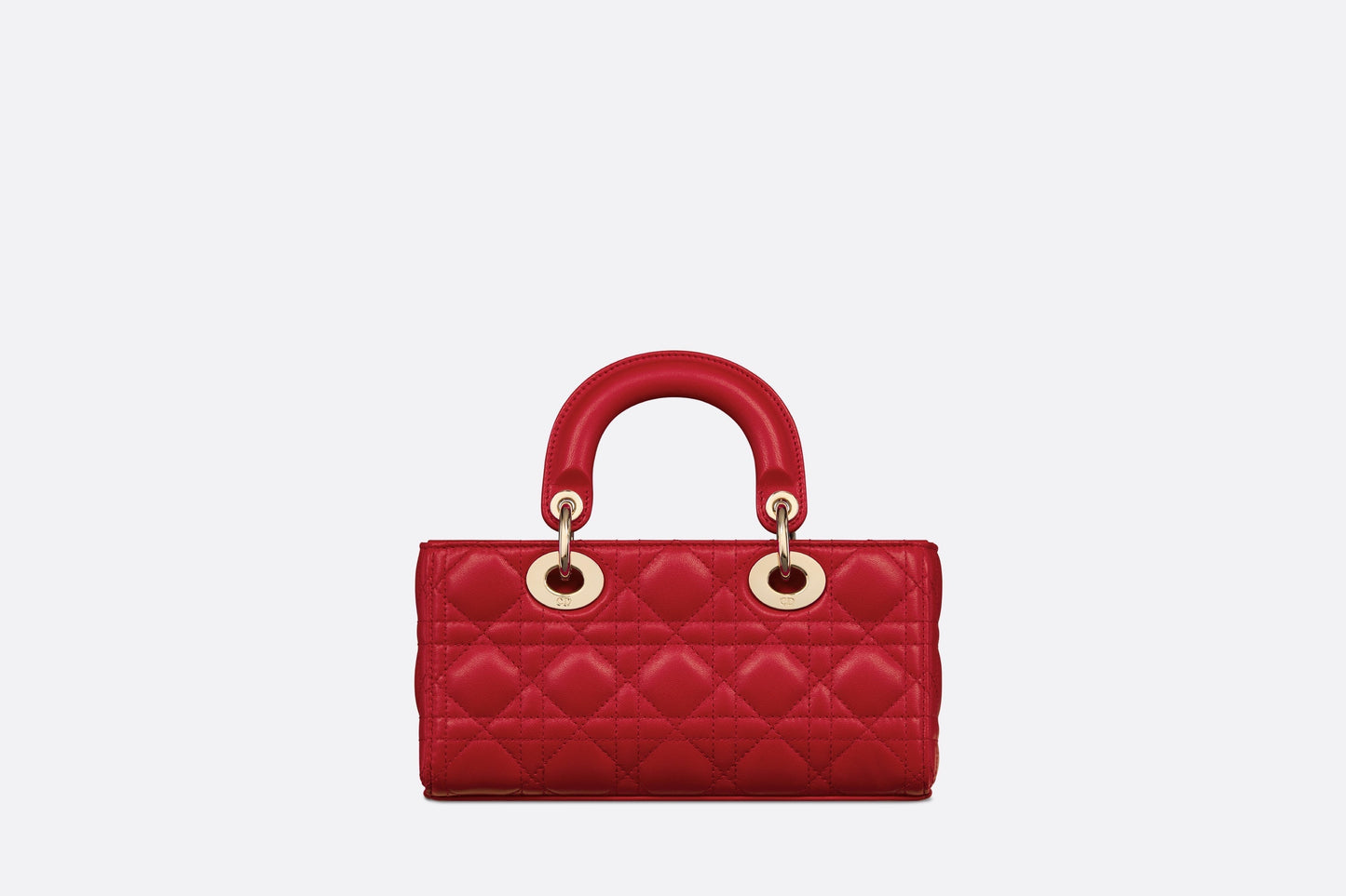 Small Lady D-Joy Bag • Amaryllis Red Cannage Lambskin