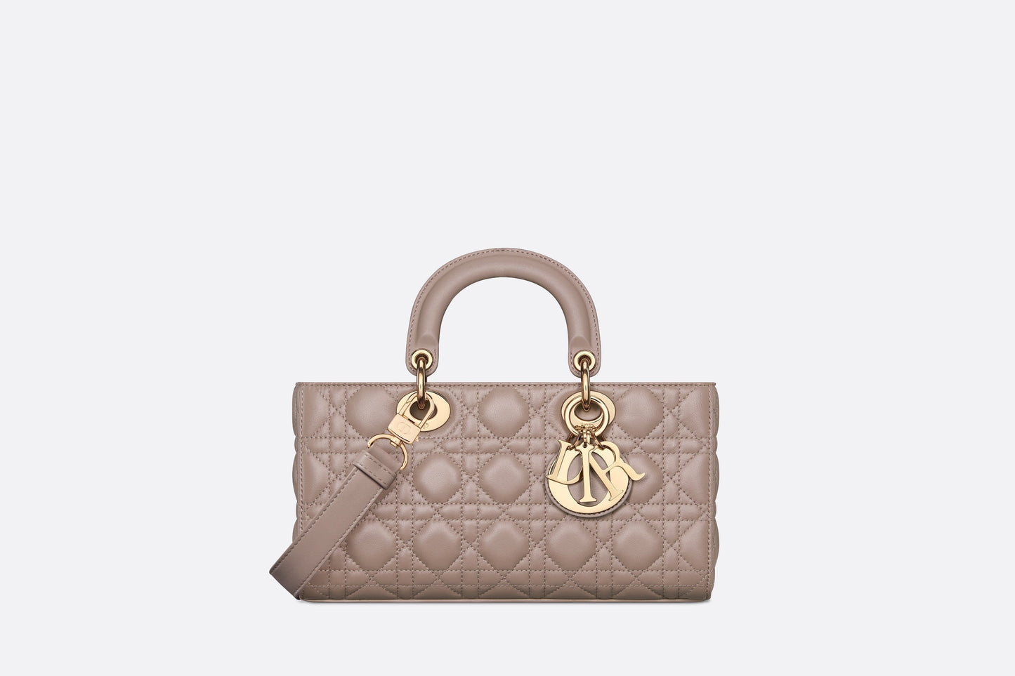 Medium Lady D-Joy Bag • Warm Taupe Cannage Lambskin