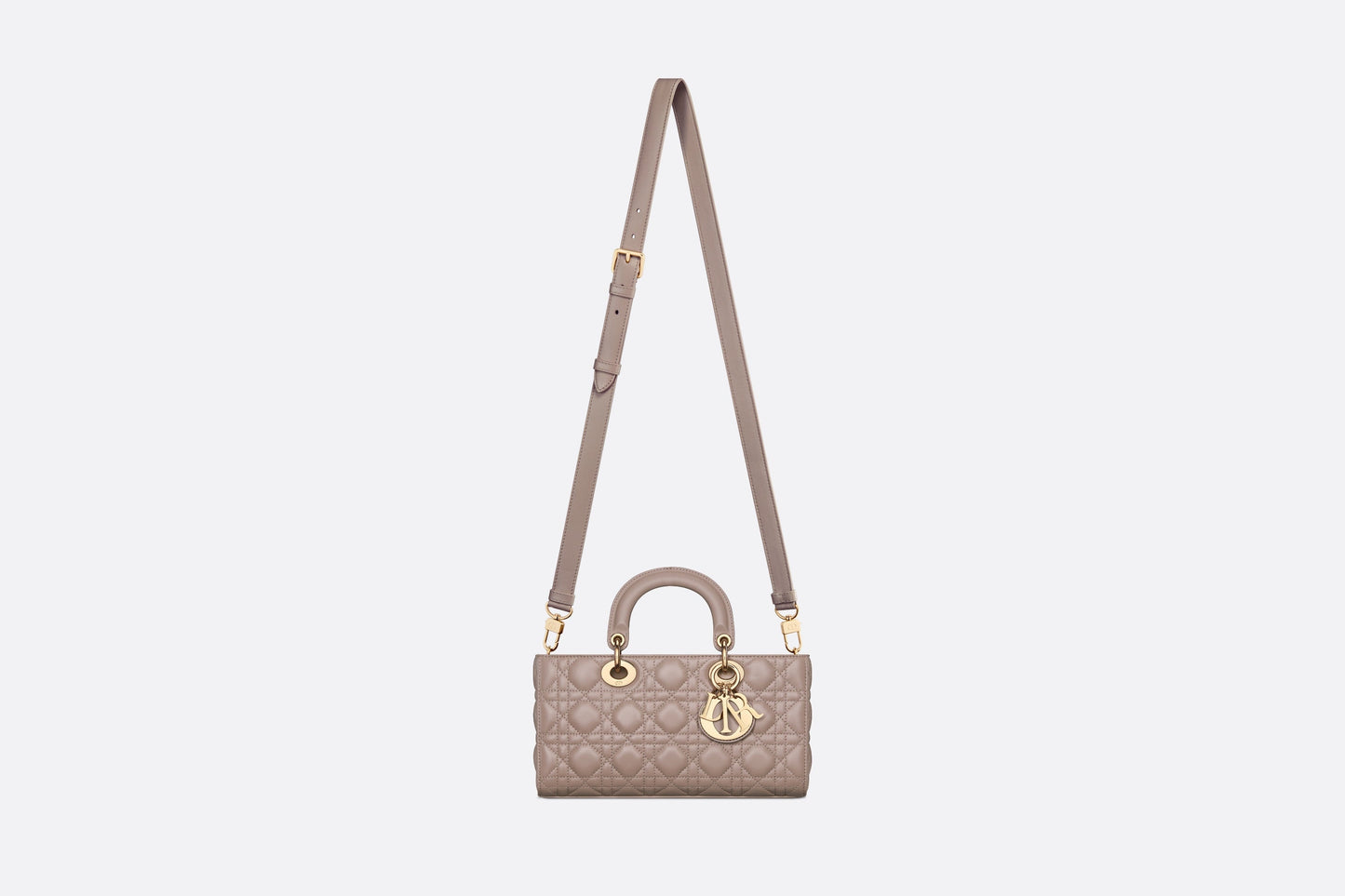 Medium Lady D-Joy Bag • Warm Taupe Cannage Lambskin