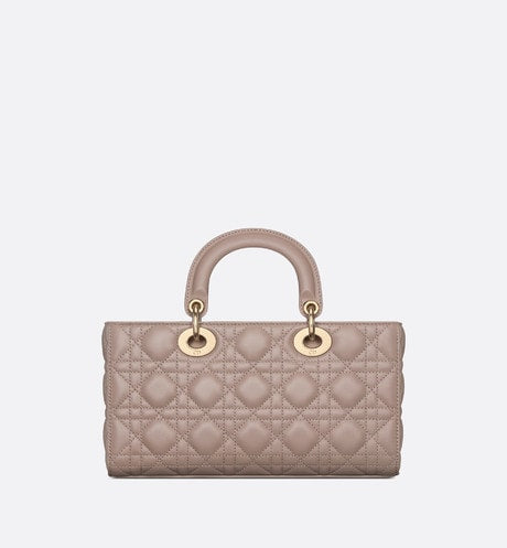 Medium Lady D-Joy Bag • Warm Taupe Cannage Lambskin