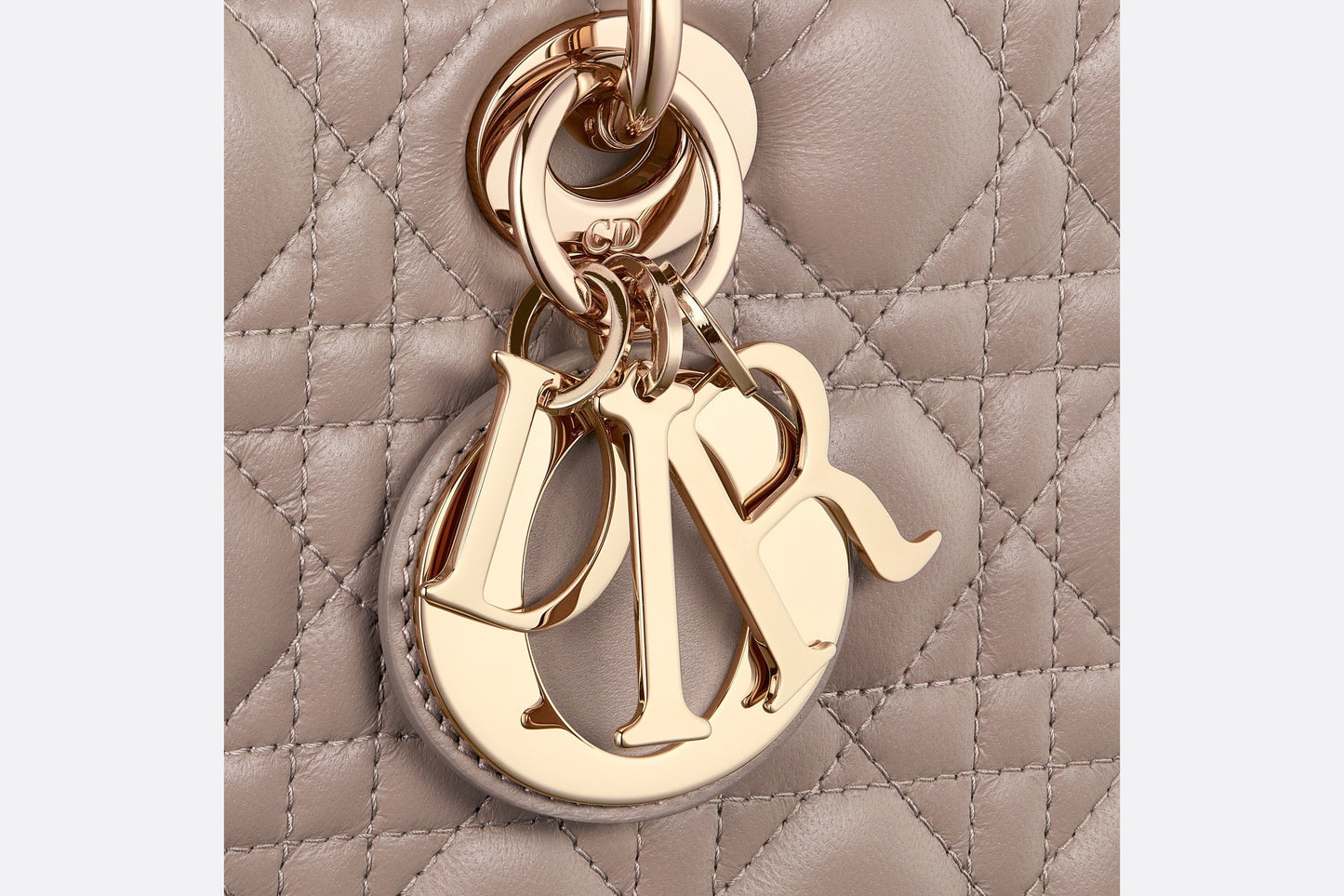 Medium Lady D-Joy Bag • Warm Taupe Cannage Lambskin