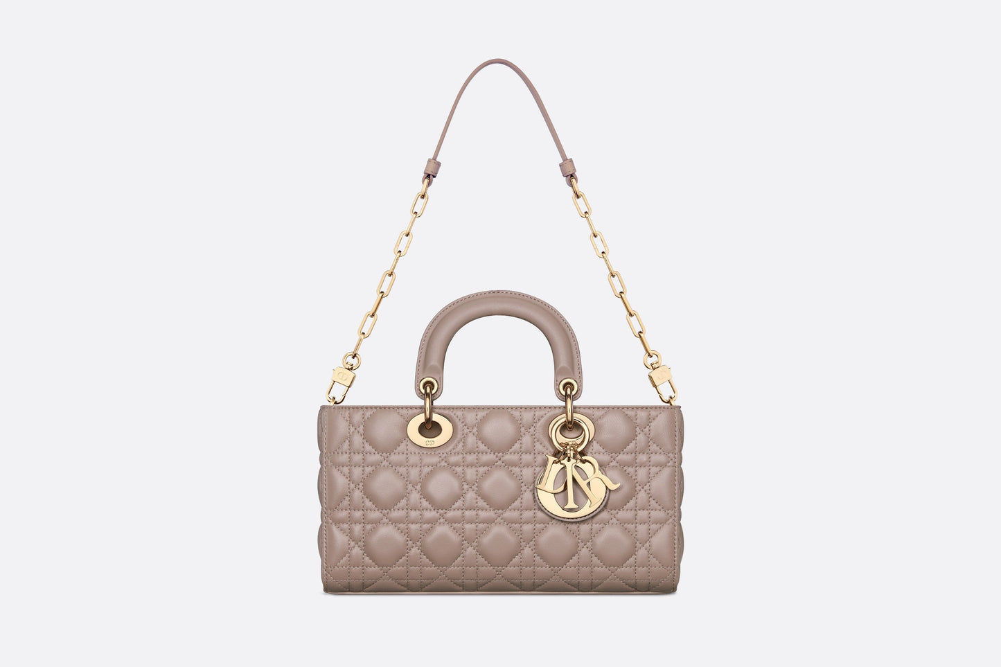 Medium Lady D-Joy Bag • Warm Taupe Cannage Lambskin