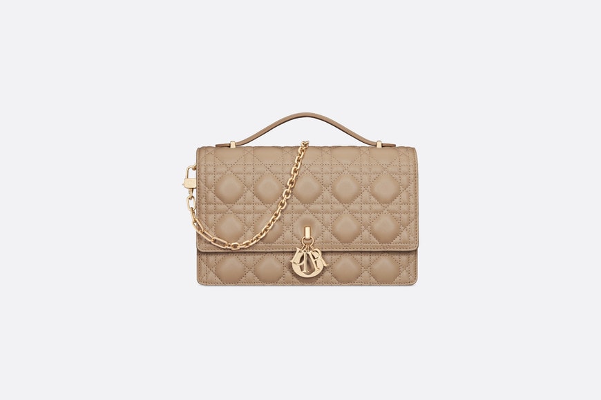 Miss Dior Top Handle Bag • Biscuit Cannage Lambskin